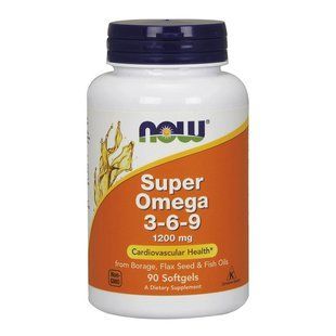 NOW Super Omega 3-6-9 1200 mg (90 softgels) 08783-01 фото