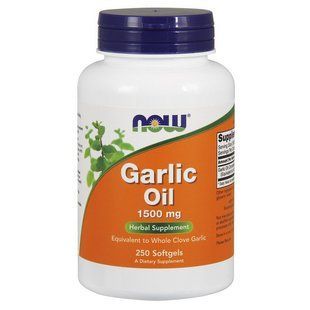 NOW Garlic Oil 1500 mg (250 softgels) 08227-01 фото