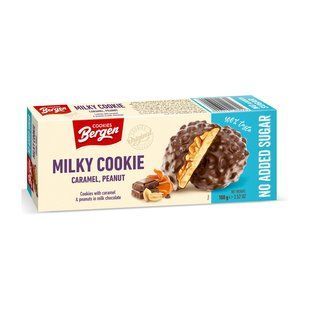 Bergen Original Milky Cookies (100 g, caramel peanut) 24300-01 фото